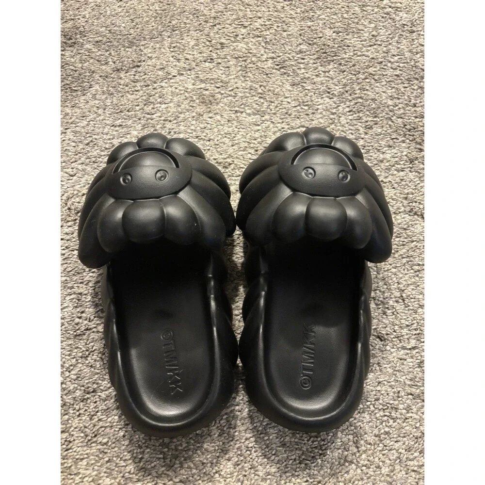 Takashi Murakami Ohana Full‎ Bloom Slides Size 8 Black Made in USA